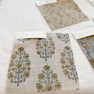 Arushi Natural - Fawn, Teal Textile