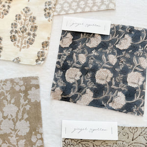 Kota Natural - Indigo, Cement Textile