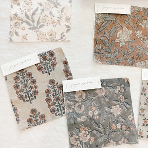 Arushi Natural - Antique Tan, Teal Textile