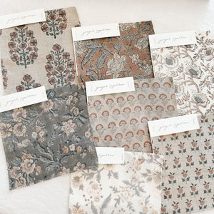 Arushi Natural - Antique Tan, Teal Textile