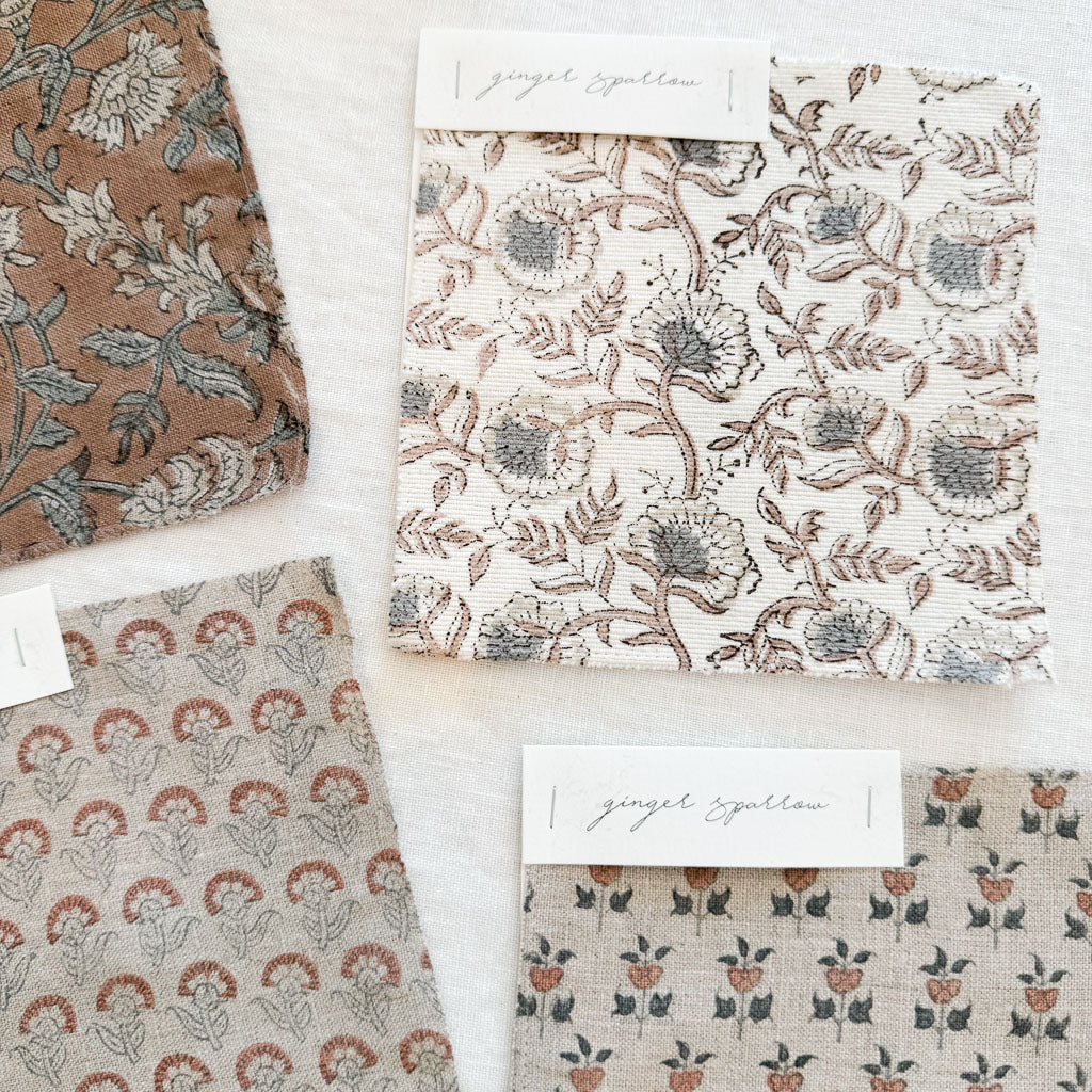 Kota - Ivory Textured - Rose, Cement Textile