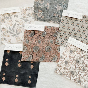 Kota Natural - Antique Tan, Blue Grey Textile