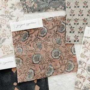 Kota Natural - Antique Tan, Blue Grey Textile