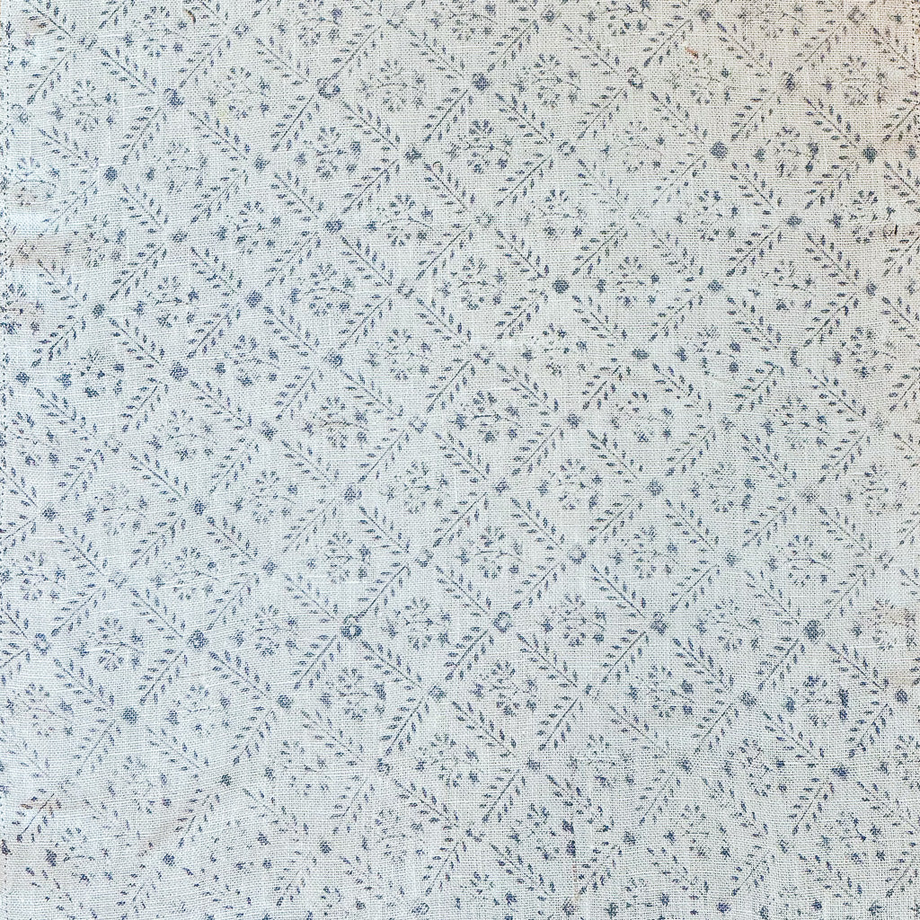 Taj - Ivory - Blue Grey Textile Swatch