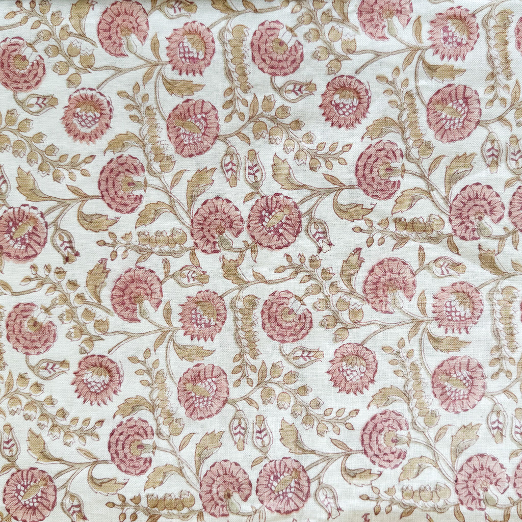 Sita - Ivory - Blush, Tan Textile Swatch