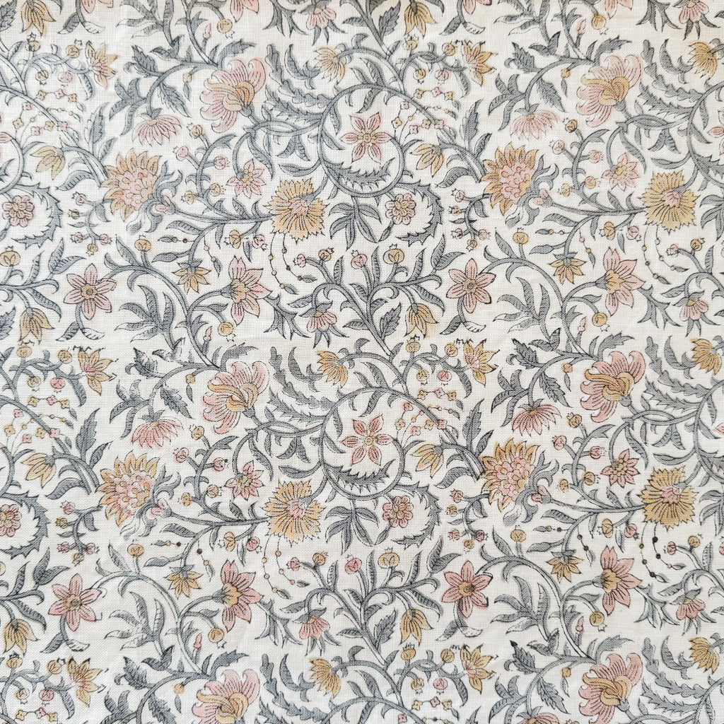 Rani - Ivory - Sand, Blue Grey Textile