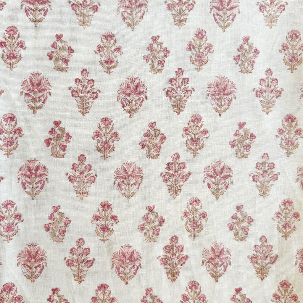 Johari - Ivory - Tan, Blush Textile Swatch
