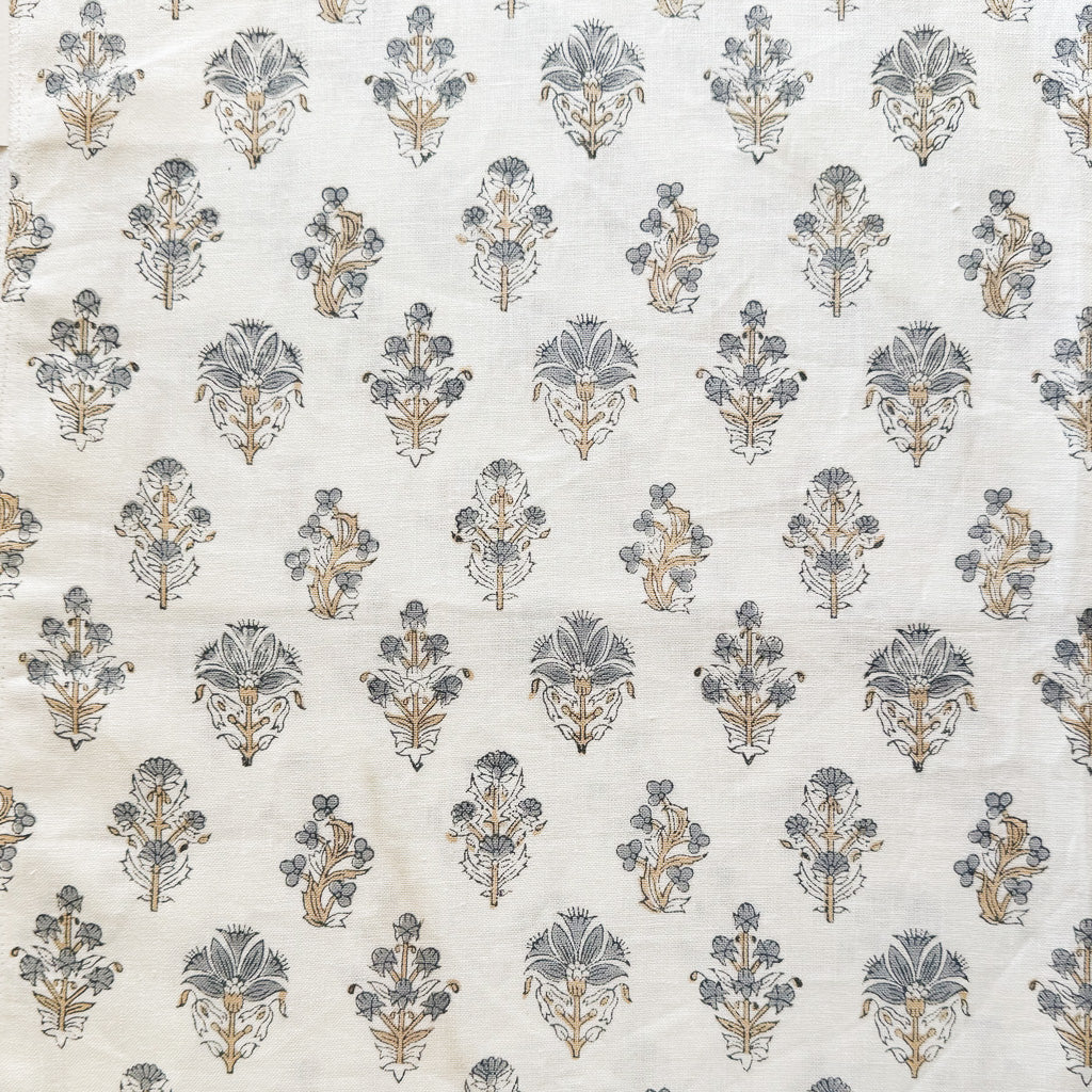 Johari - Ivory - Blue Grey Textile