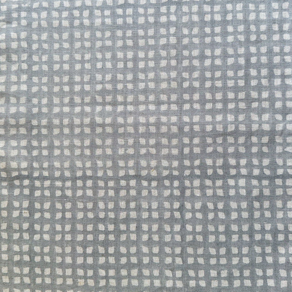 Gingerbread Swatch Kiran - Natural - Blue Grey Textile Swatch – Ginger Sparrow