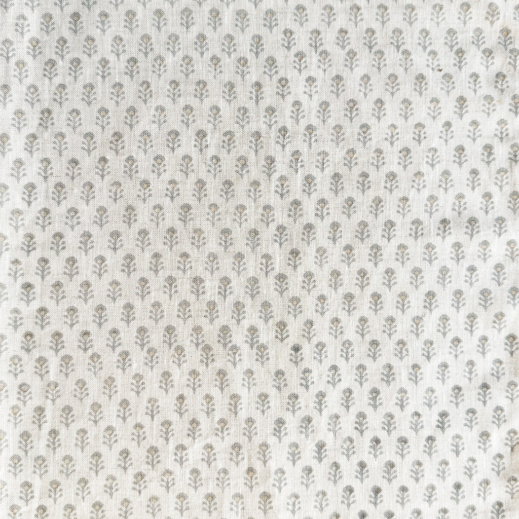 Roma - Oatmeal - Blue Grey Textile Swatch