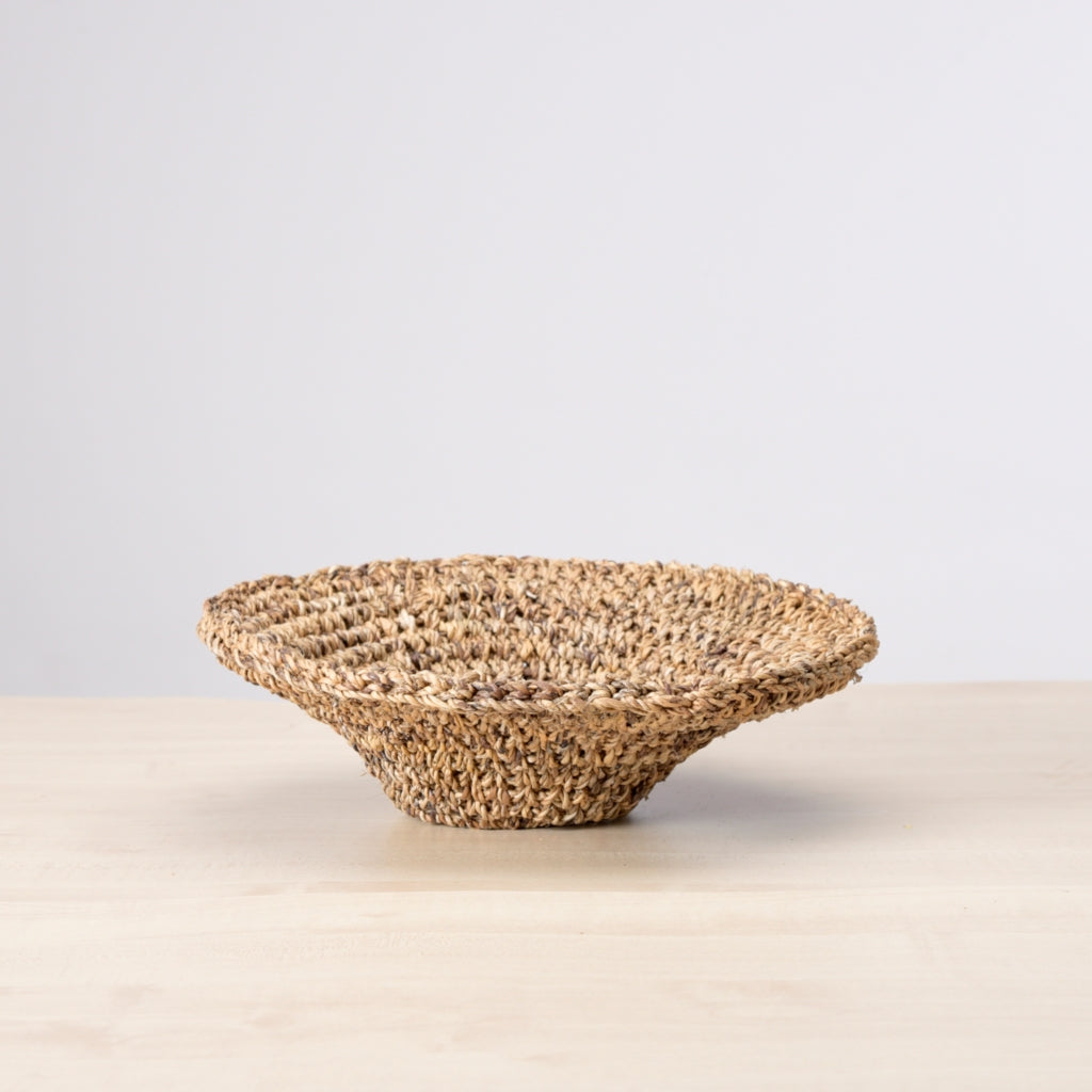 Hanging fruit basket made from banana fiber
