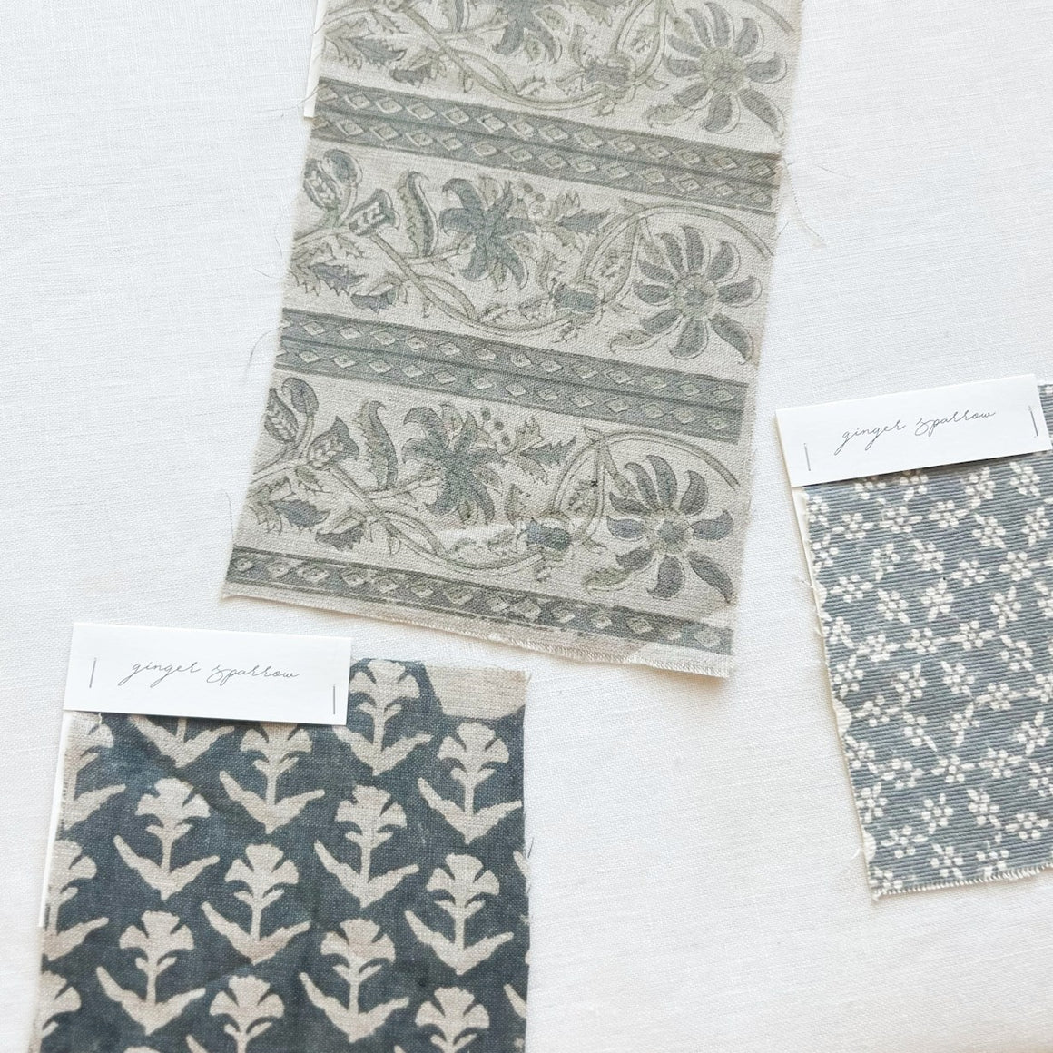 Gulmohar - Natural - Blue Textile
