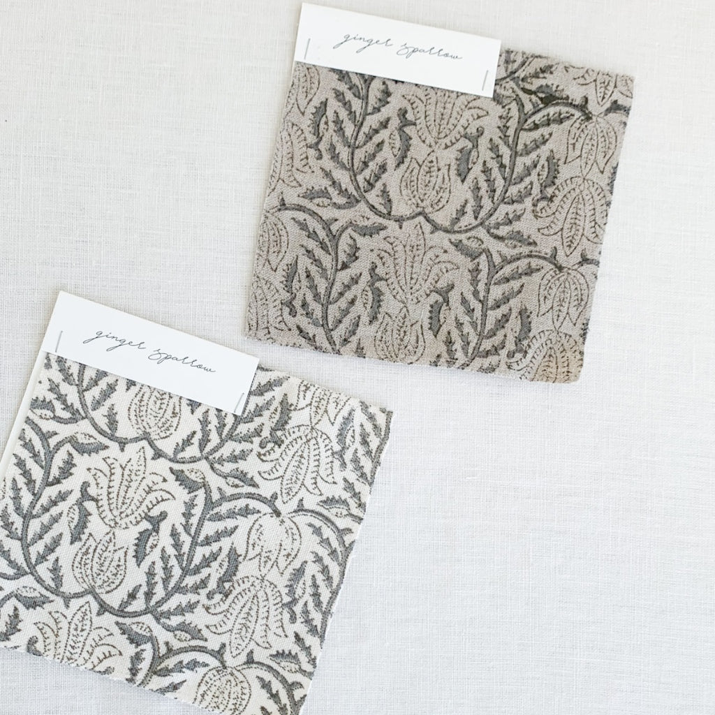 Aranya Natural - Grey Olive Soft Grey Textile