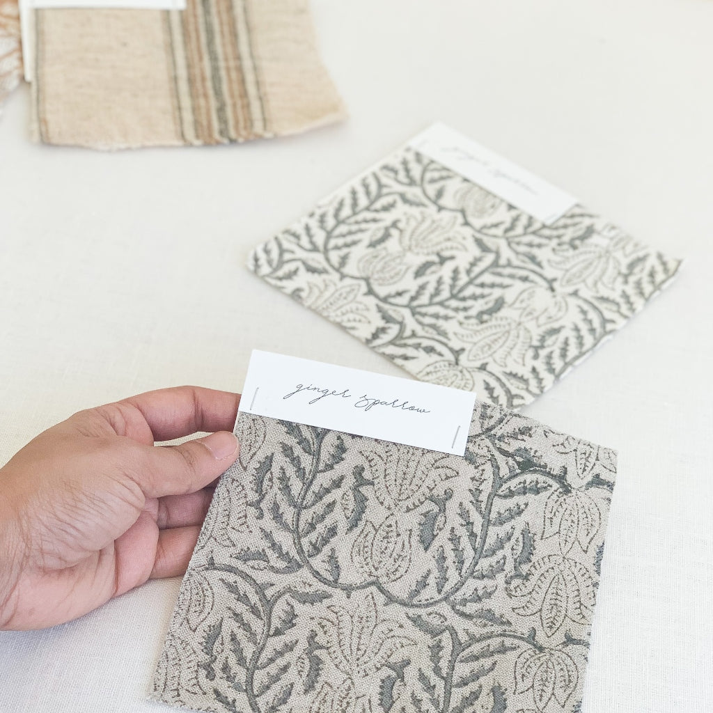 Aranya - Natural - Grey Olive, Soft Grey Textile