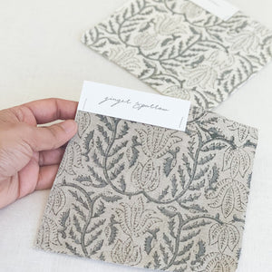 Aranya Natural - Grey Olive Soft Grey Textile
