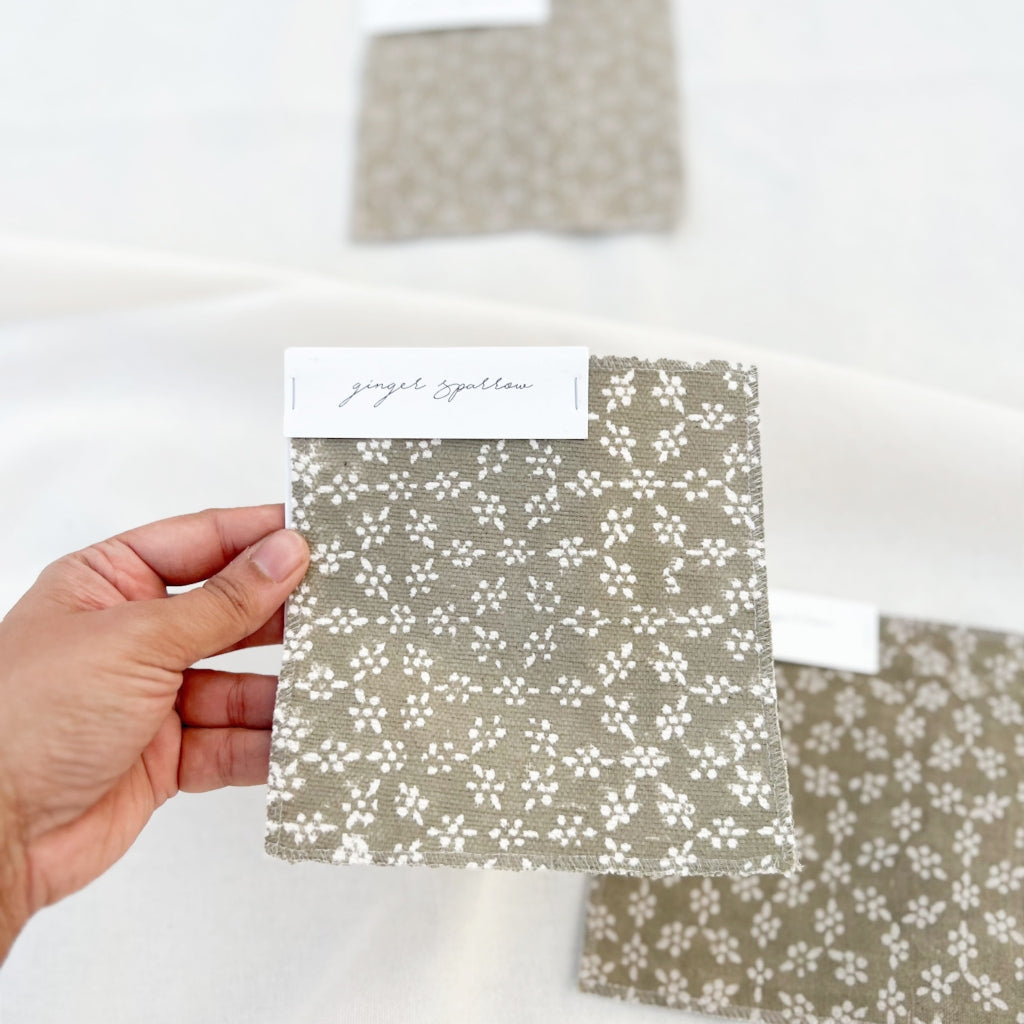 Dia Ivory Textured - Olive Textile