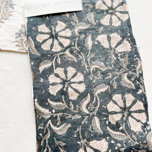 Surana Natural - Indigo, Tan Textile