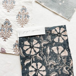 Surana Natural - Indigo, Tan Textile