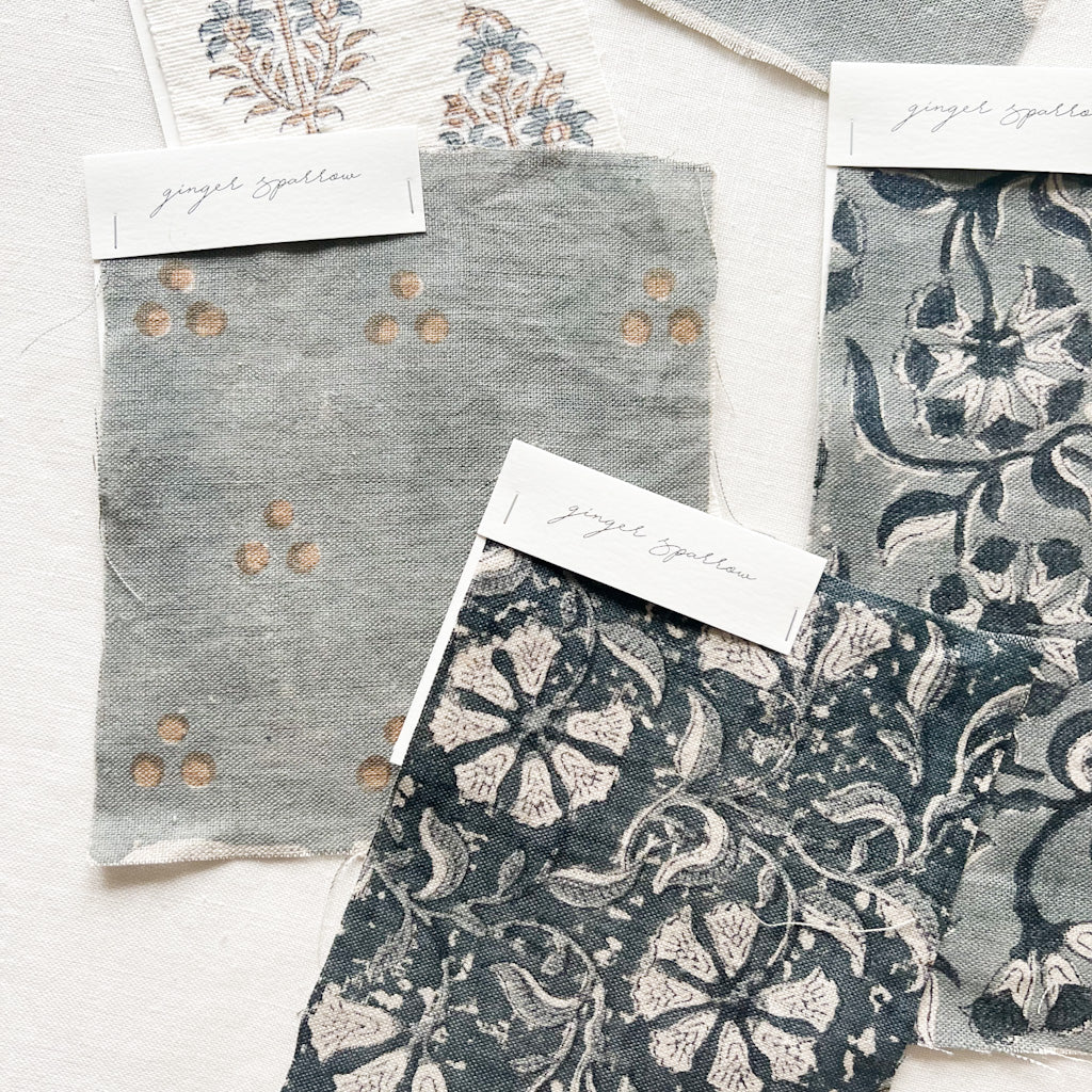 Surana Natural - Indigo, Blue Grey Textile
