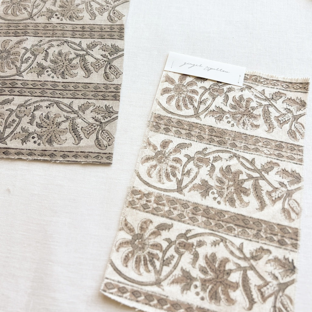 Urvi - Ivory Textured - Tan, Sand Textile