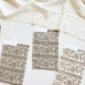 Urvi Natural - Tan, Sage Textile