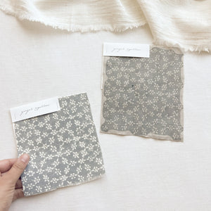 Dia Ivory Textured - Blue Grey Textile