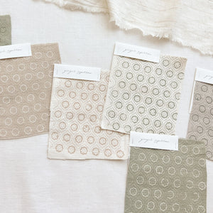 Hawa Ivory Textured - Olive Textile