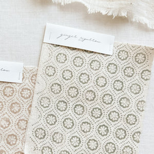 Hawa Ivory Textured - Olive Textile