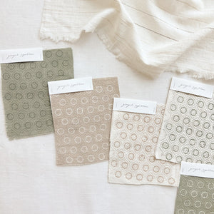 Hawa Ivory Textured - Olive Textile