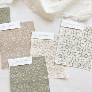 Hawa Ivory Textured - Olive Textile