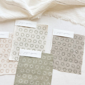 Hawa Ivory Textured - Olive Textile