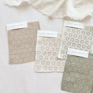 Hawa Ivory Textured - Olive Textile