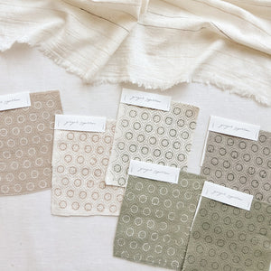 Hawa Ivory Textured - Olive Textile