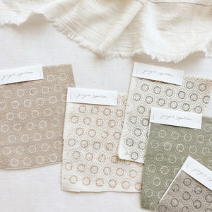 Hawa Ivory Textured - Olive Textile