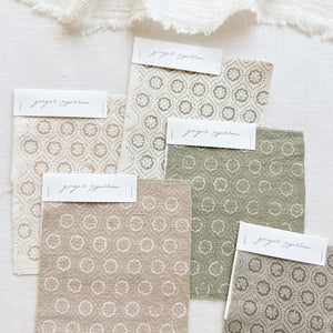 Hawa Ivory Textured - Olive Textile