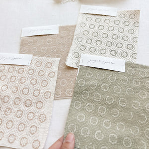 Hawa Ivory Textured - Olive Textile