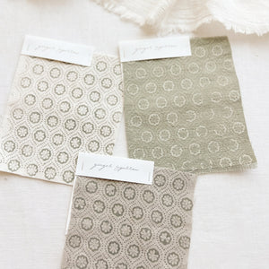 Hawa Ivory Textured - Olive Textile