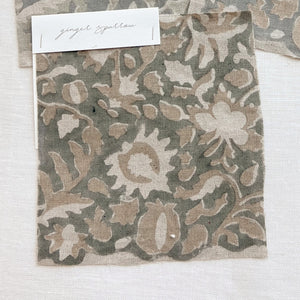 Jungle Natural - Dark Sage, Tan Textile