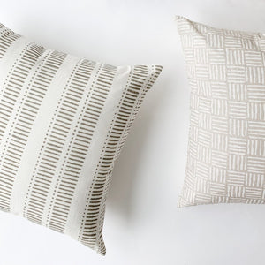 Hand block printed Textile by Ginger Sparrow, a modern home decor brand. Featuring a delicate floral pattern in three color options - olive grey, tan and pale blue. Light and airy its perfect for #throwpillows #drapes #livingroomdecor #bedroomideas #upholsteryfabric #fabricbytheyard