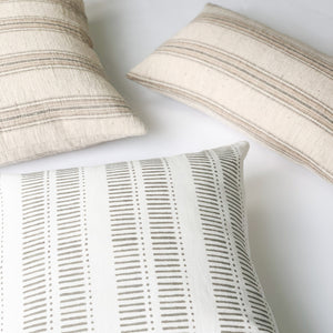 Hand block printed Textile by Ginger Sparrow, a modern home decor brand. Featuring a delicate floral pattern in three color options - olive grey, tan and pale blue. Light and airy its perfect for #throwpillows #drapes #livingroomdecor #bedroomideas #upholsteryfabric #fabricbytheyard